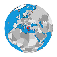 Image showing Greece on globe