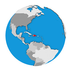 Image showing Dominican Republic on globe