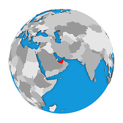 Image showing United Arab Emirates on globe