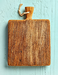 Image showing Cutting board on wooden table