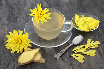 Image showing Chrysanthemum and Ginger Tea