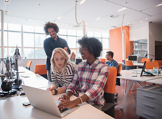 Image showing Multiethnic startup business team