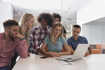 Image showing Multiethnic startup business team on meeting