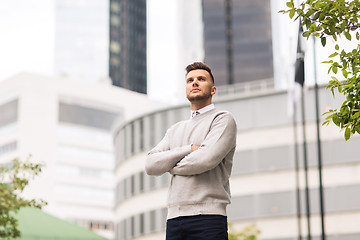 Image showing young man on city street