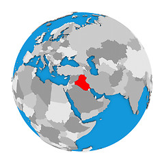 Image showing Iraq on globe