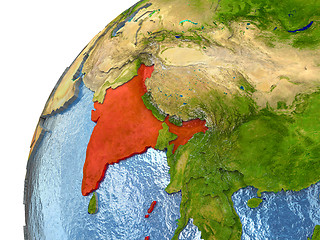 Image showing India on Earth