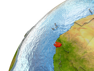 Image showing Guinea-Bissau on Earth