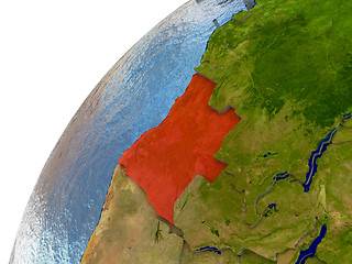 Image showing Angola on Earth