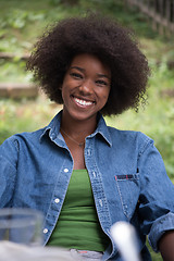 Image showing Portrait of Beautiful happy African-American girl