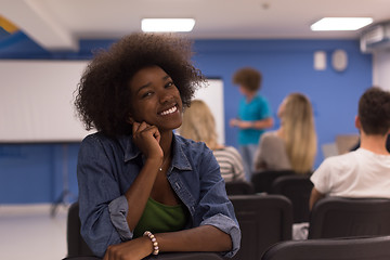 Image showing Portrait informal African American business woman