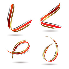 Image showing metallic ribbon white