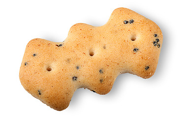 Image showing Single crackers with poppy seeds