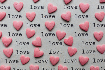 Image showing Heart shaped candy with loving words