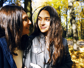 Image showing mature mother with daughter outside