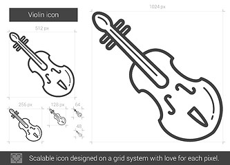 Image showing Violin line icon.