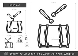 Image showing Drum line icon.