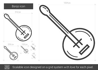 Image showing Banjo line icon.