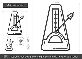 Image showing Metronome line icon.