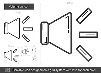 Image showing Volume on line icon.