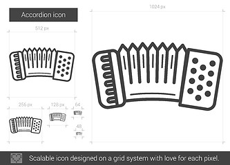 Image showing Accordion line icon.