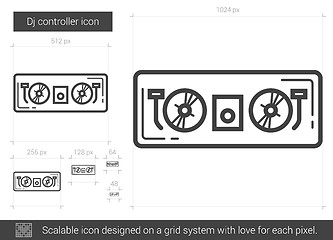 Image showing Dj controller line icon.