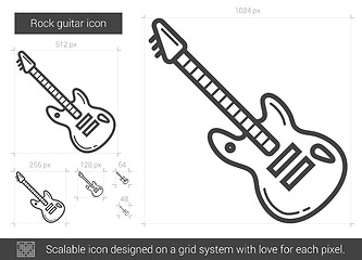 Image showing Rock guitar line icon.