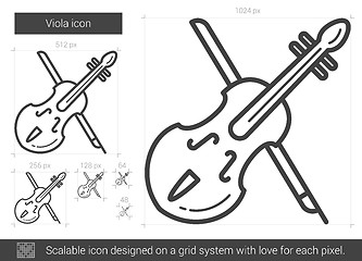 Image showing Viola line icon.