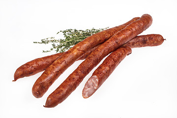 Image showing Sausage With Greenery