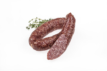 Image showing Sausage With Greenery