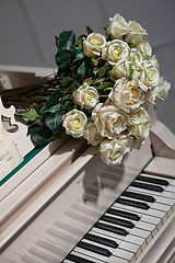 Image showing Music And Roses