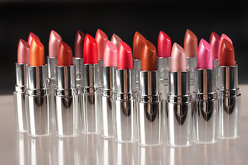 Image showing Metal Tubes With Lipstick