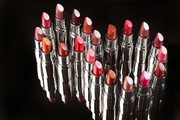 Image showing Metal Tubes With Lipstick