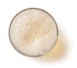 Image showing glass of champagne on white background