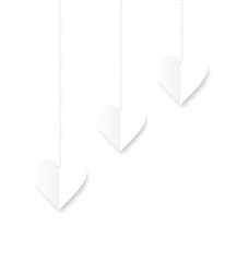 Image showing Background of hearts hanging on strings - Valentine s Day