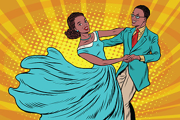 Image showing Prom, couple girl and boy dance