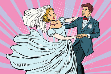 Image showing Wedding dance bride and groom