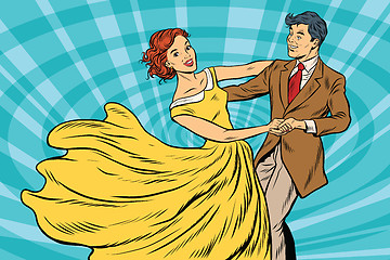 Image showing Prom, couple girl and boy dance