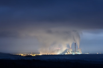 Image showing Modern Powerplant producing heat