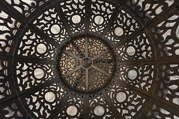 Image showing Decorated ornate steel as background