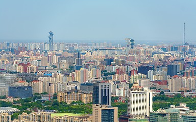 Image showing Beijing from above aerial shot