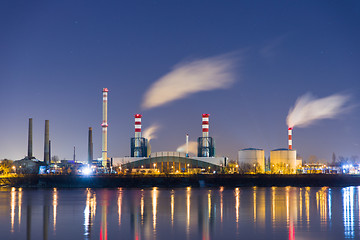 Image showing Modern Powerplant producing heat