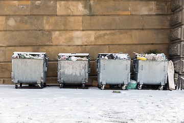 Image showing Trash of the city at winter