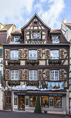 Image showing Traditional Alsatian Houses in Winter