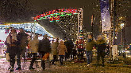 Image showing Christmas Market on Champs Elysees in Paris
