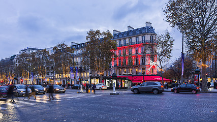 Image showing Festive Champs Elysees 