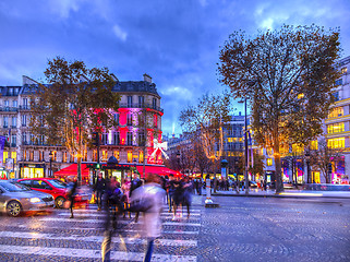 Image showing Festive Champs Elysees 