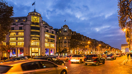 Image showing Festive Champs Elysees