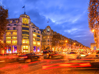 Image showing Festive Champs Elysees