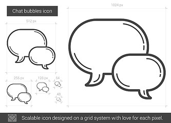 Image showing Chat bubbles line icon.