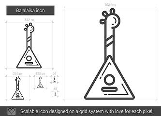 Image showing Balalaika line icon.